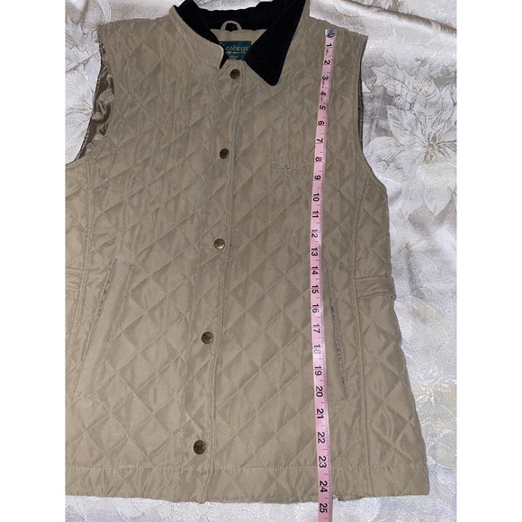 O'KEAHEYS EQUESTRIAN QUILT LIGHT BROWN SUEDE VEST WOMEN'S MEDIUM - Picture 12 of 13